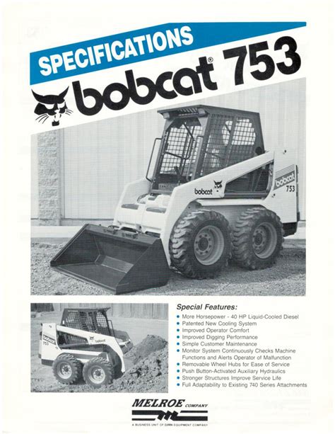 753 skid steer loader|bobcat 753 specs pdf.